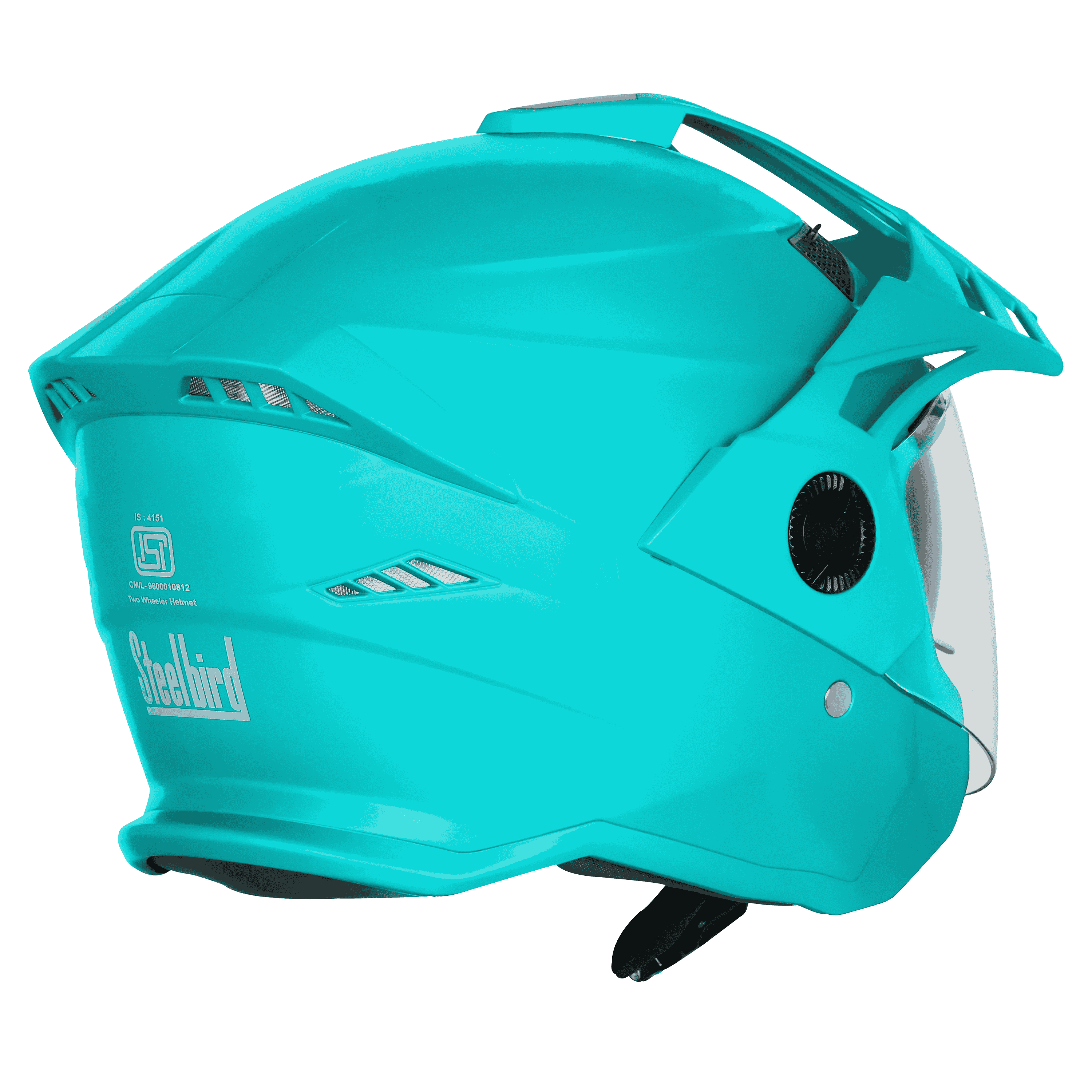 STEELBIRD SBH-23 ISS AVA GLOSSY JAZZ BLUE WITH PEAK C/V (L)