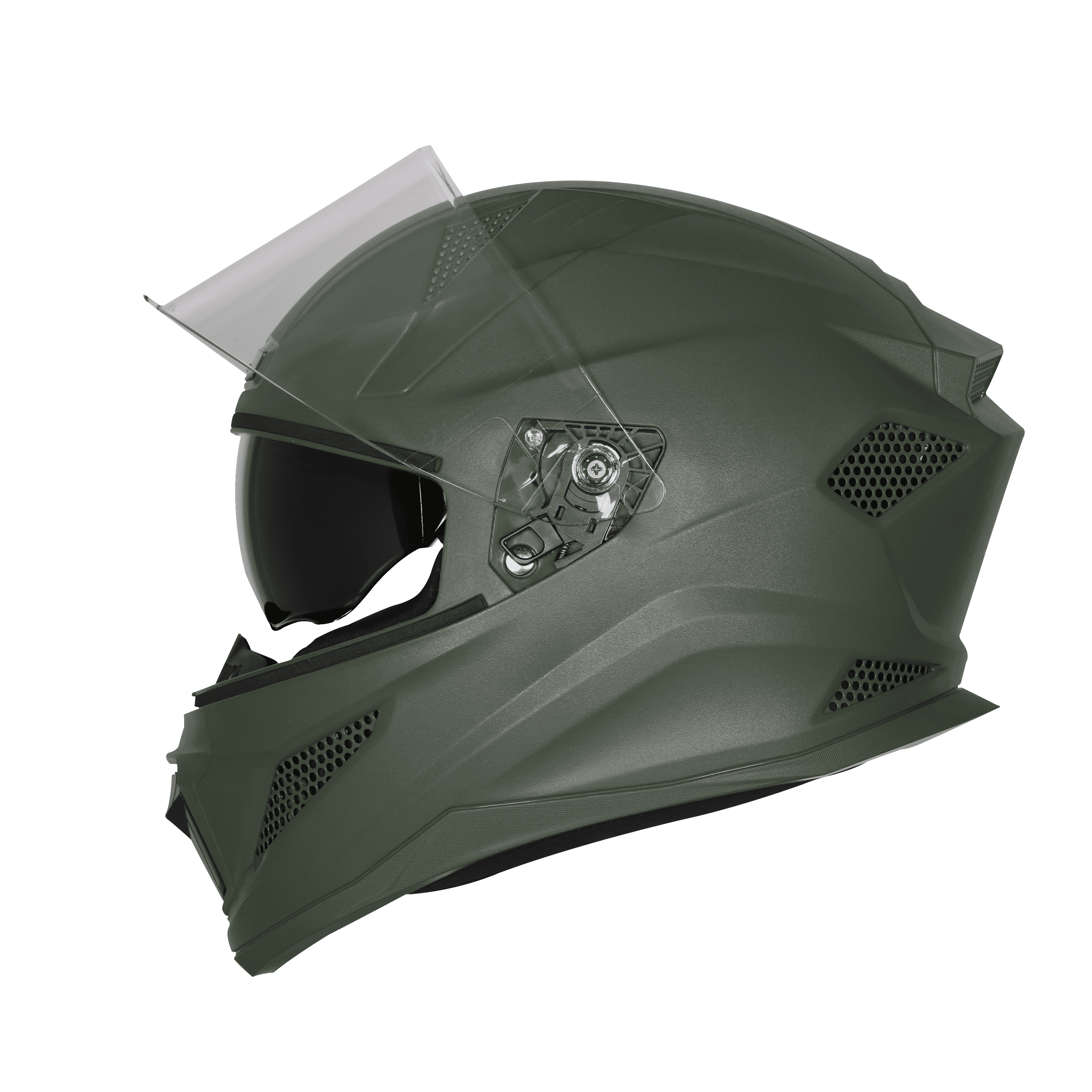 STEELBIRD SBH-25 ISS SHARP DASHING BATTLE GREEN C/V 600 MM (X)