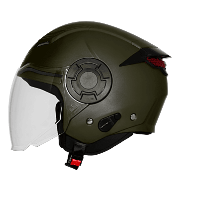 STEELBIRD SBH-73 DRX RF DASHING BATTLE GREEN 600 MM WITH EXTRA SMOKE VISOR