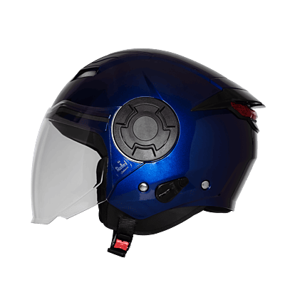 STEELBIRD SBH-73 DRX RF GLOSSY ARMADA BLUE 580 MM WITH EXTRA SOMKE VISOR