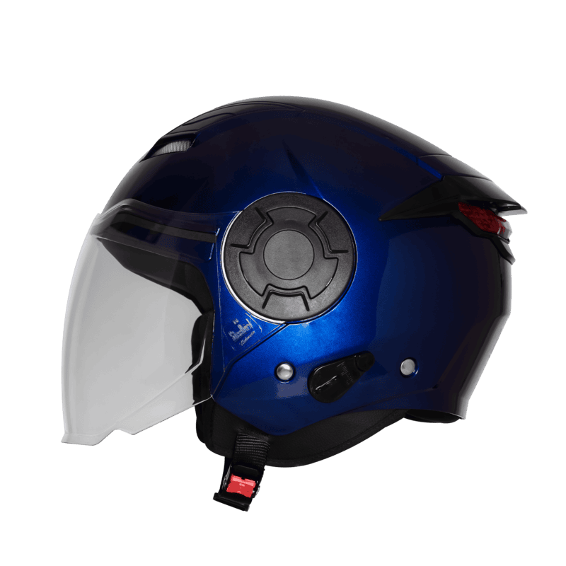 STEELBIRD SBH-73 DRX RF GLOSSY ARMADA BLUE 580 MM WITH EXTRA SOMKE VISOR