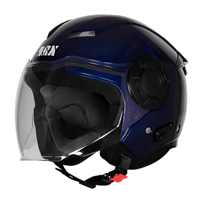 STEELBIRD SBH-73 DRX RF GLOSSY ARMADA BLUE 580 MM WITH EXTRA SOMKE VISOR