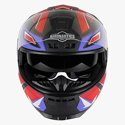 STEELBIRD SBH-40 ISS SPEED MATT BLACK/RED C/V 600 MM