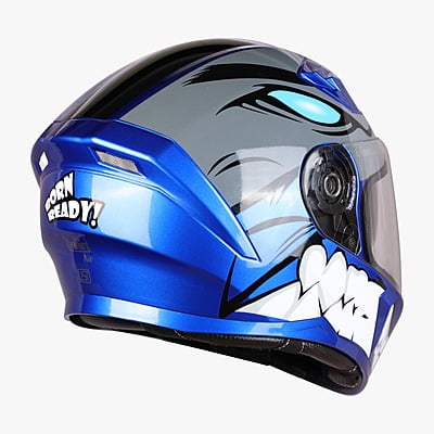 STEELBIRD SBA-21 ISS BORN READY GLOSSY Y.BLUE C/V (L)