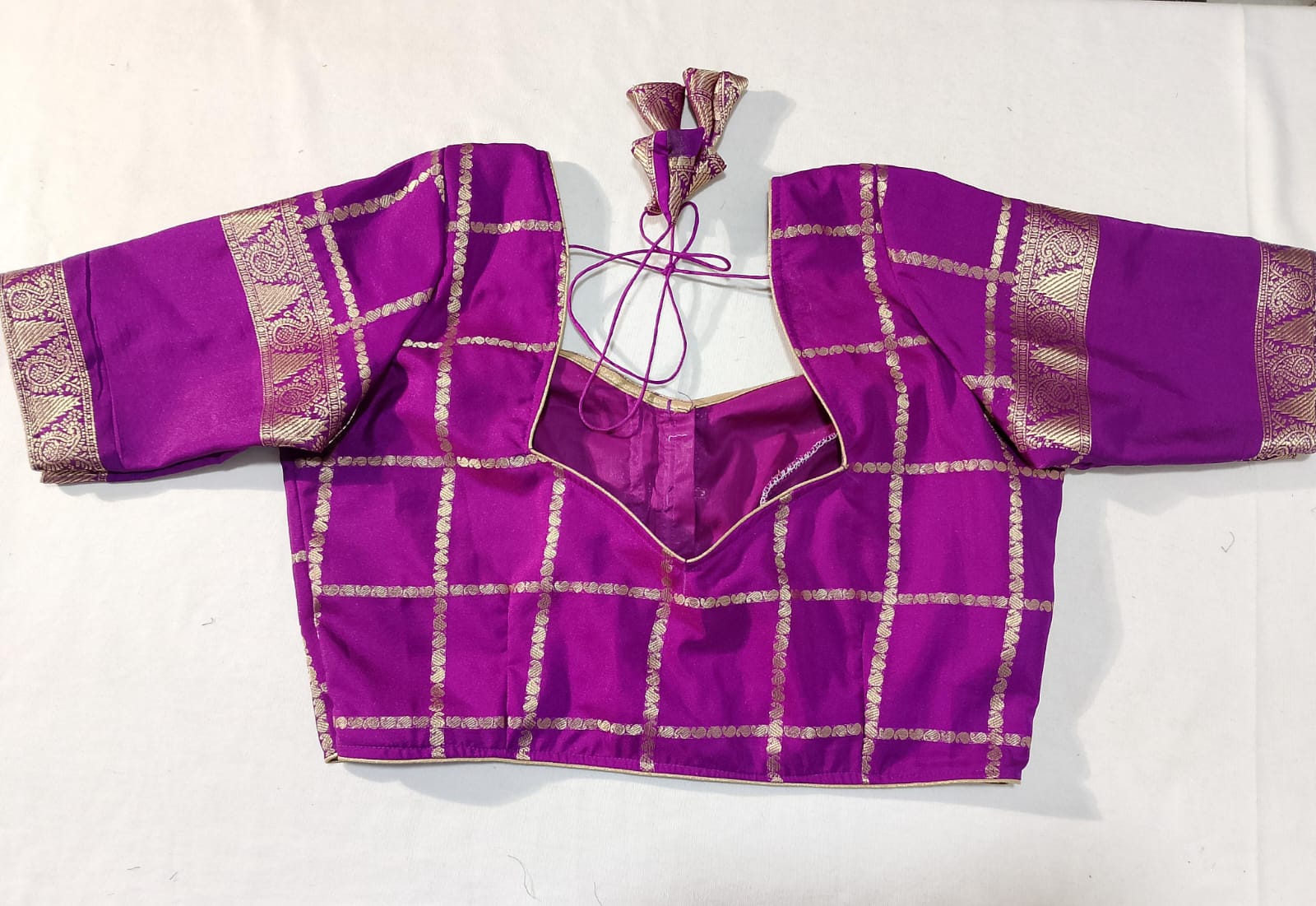 J579: Ready To Ship Beautiful Mysore Crepe Saree With Stitched Blouse