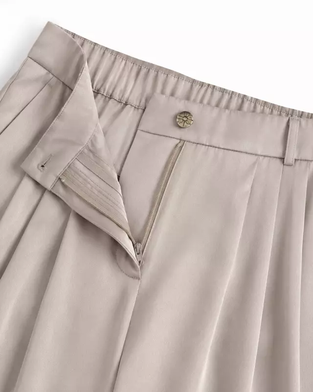 High-Waisted Wide-Leg Tailored Pants