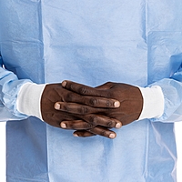 Halyard Protective Procedure Gown Blue One Size Fits Most NonSterile Disposable (69600)