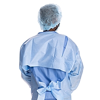 Halyard Protective Procedure Gown Blue One Size Fits Most NonSterile Disposable (69600)