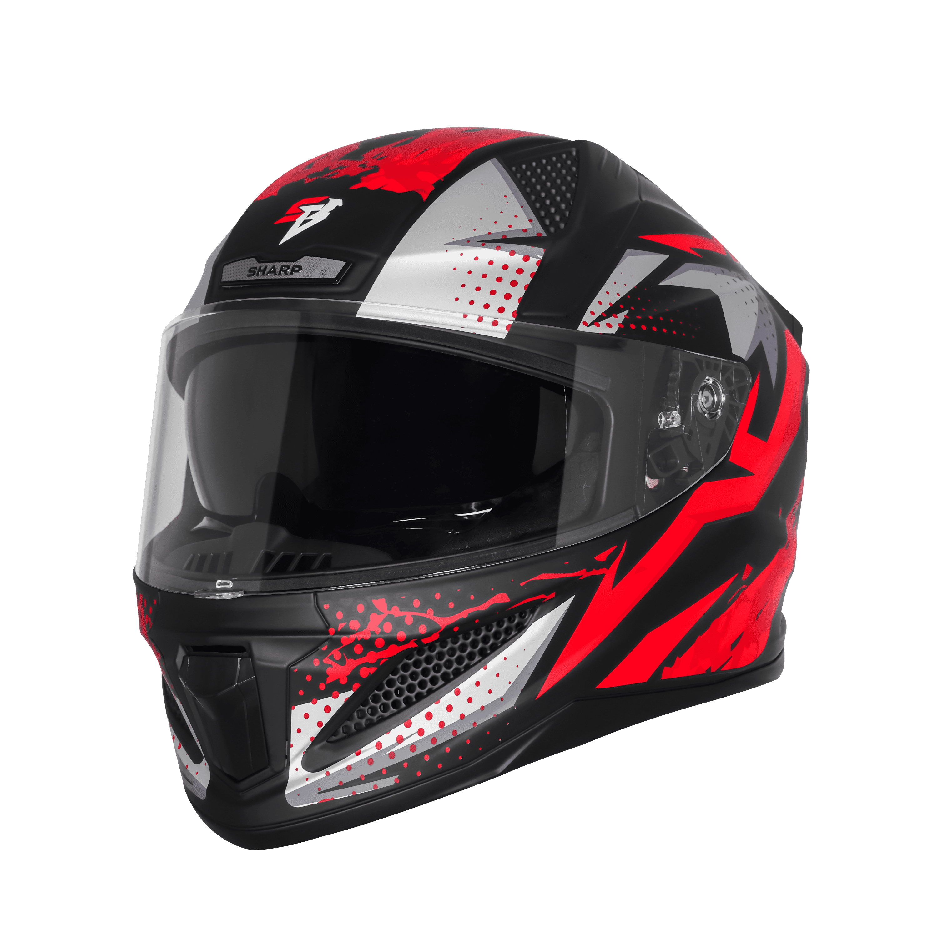 STEELBIRD SBH-25 SHARP ISS ALBUS GLOSSY BLACK/RED C/V 580 MM