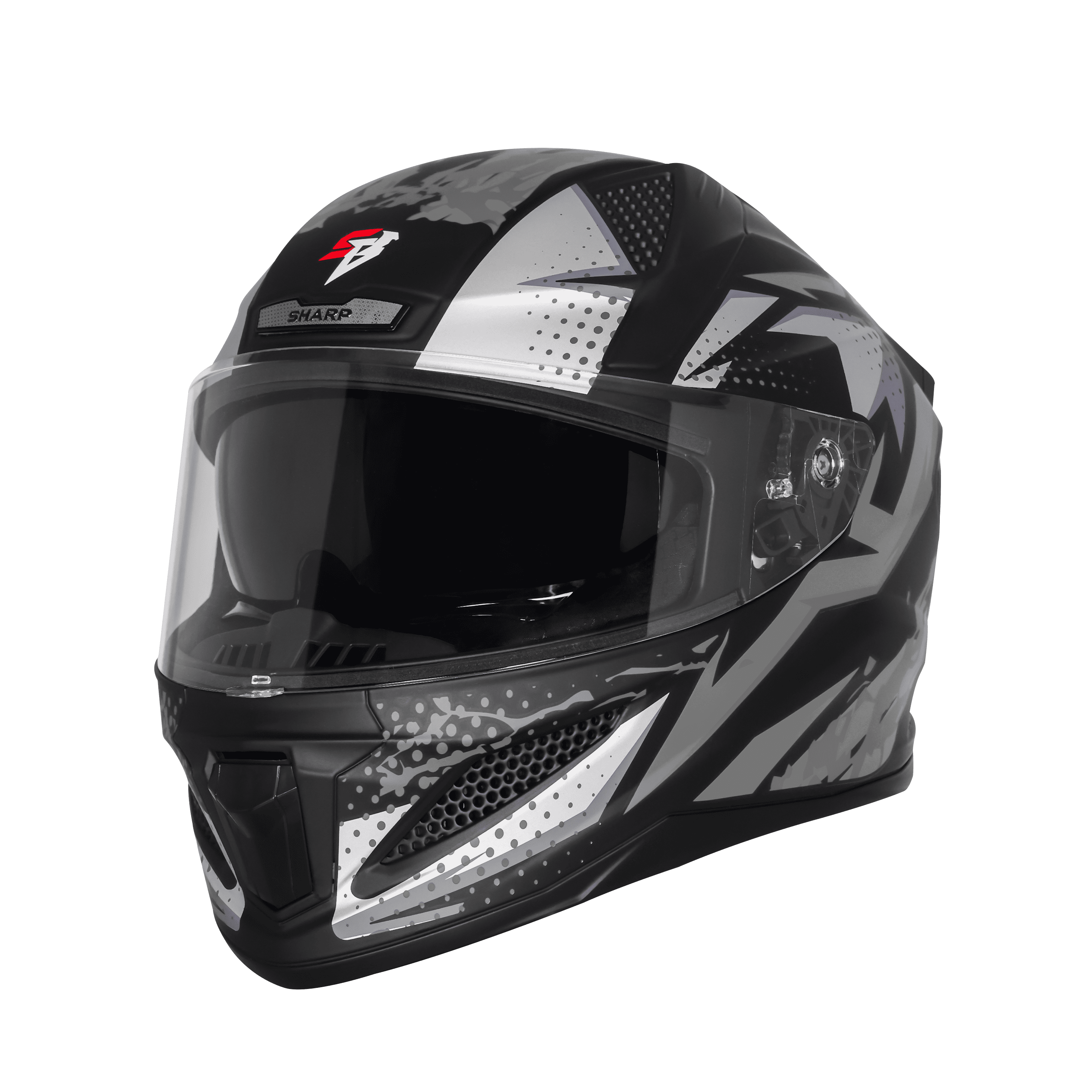 STEELBIRD SBH-25 SHARP ISS ALBUS GLOSSY BLACK/GREY C/V 600 MM