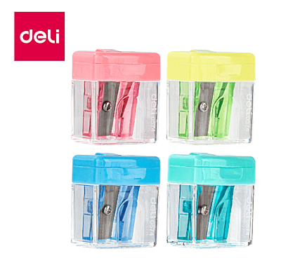 DELI Pencil Sharpener - BLUE/PINK/YELLOW/PURPLE
