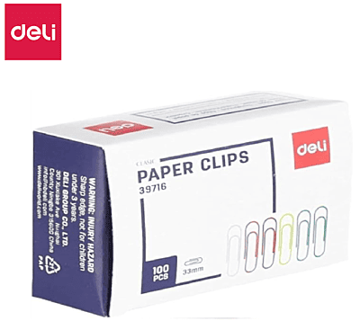 Deli Paper Clips (colored)