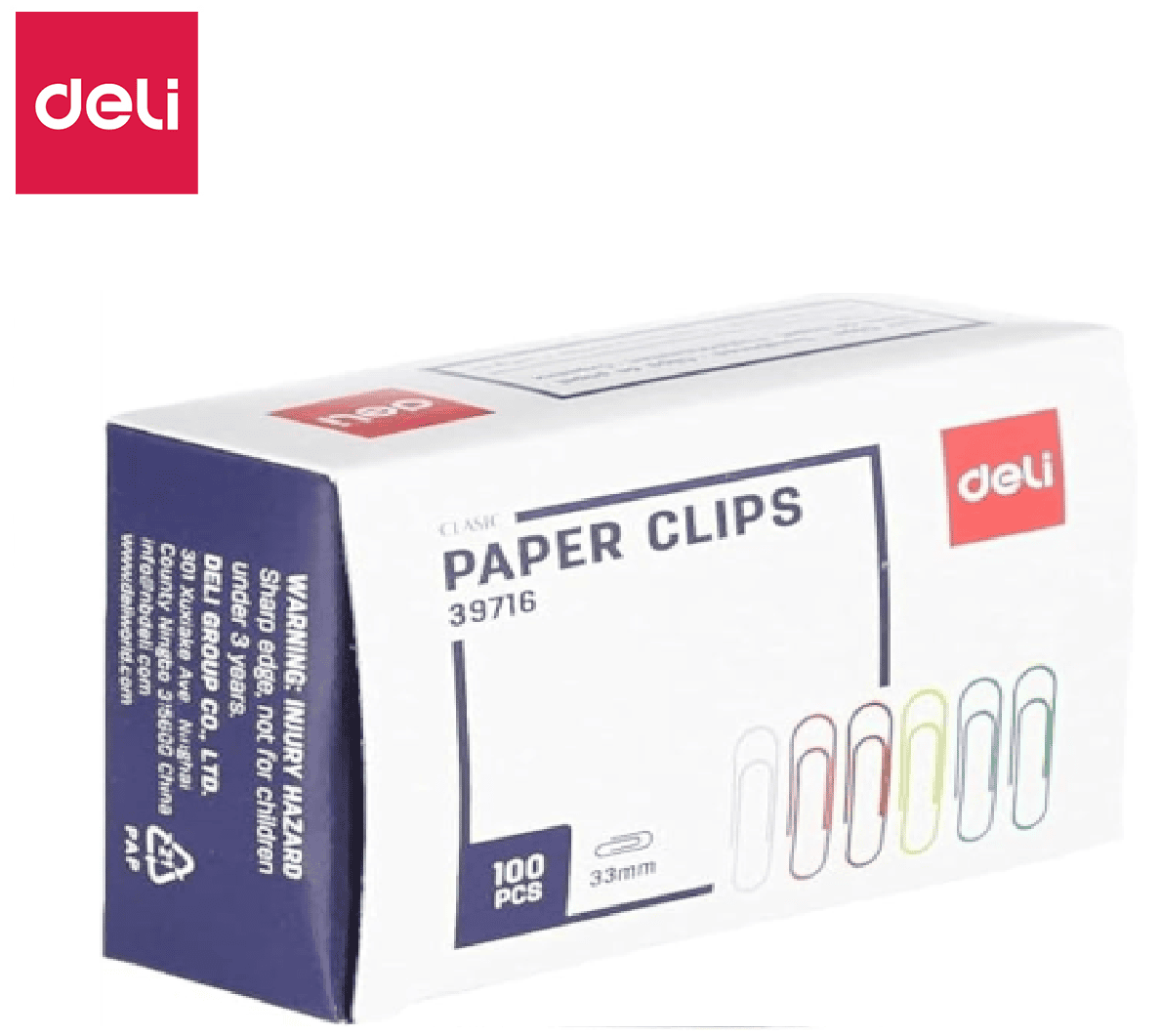 Deli Paper Clips (colored)