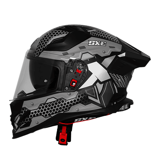 Steelbird SBH-61 SXE ST2 Helmet 580mm BLACK/GREYWITHTPEEDITION ISI DOT