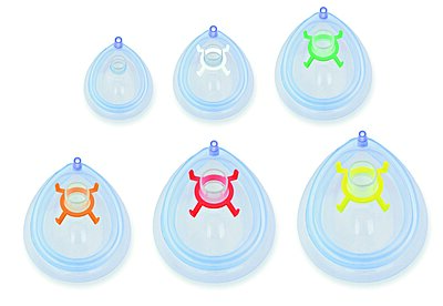 Venticaire® Pediatric Anesthesia Mask Size 3 Tail Valve Style with Hook Ring