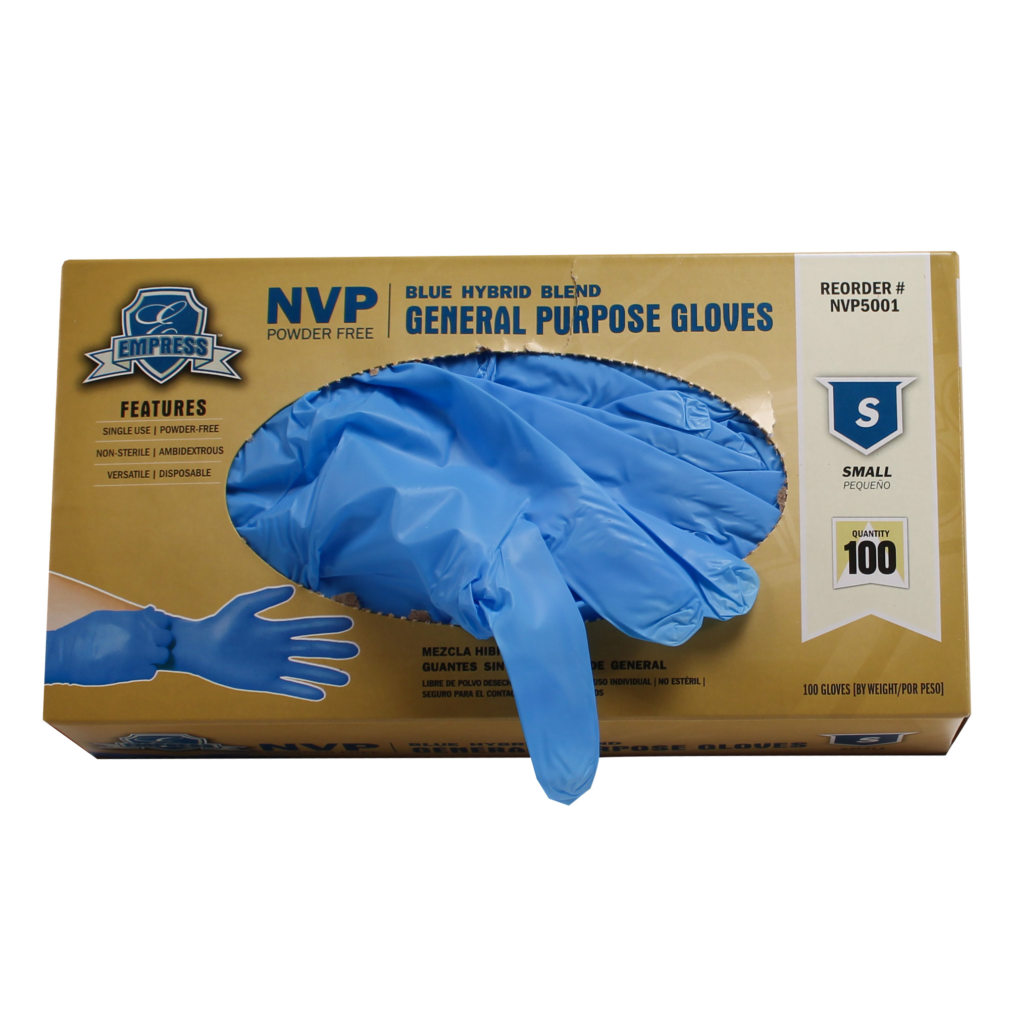 Empress Blue Hybrid Glove Small 10 / 100 cs