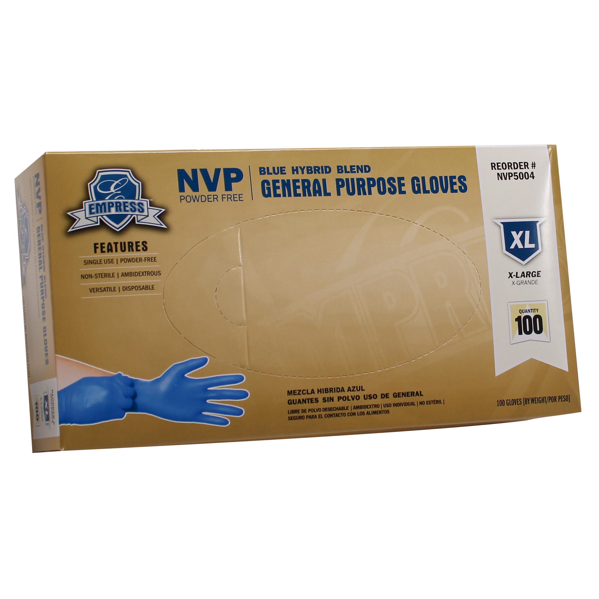 Empress Blue Hybrid Glove Extra Large 10 / 100 cs