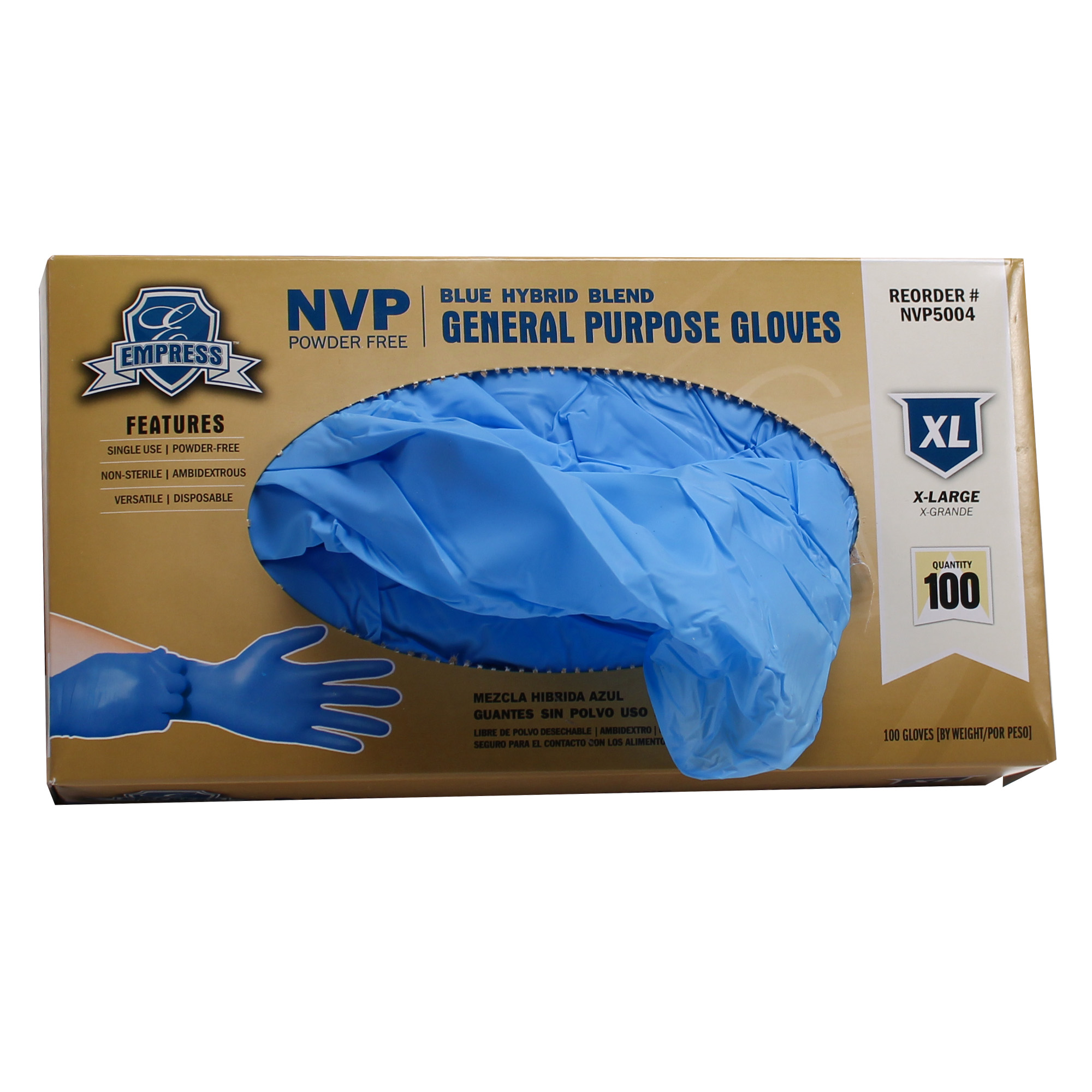 Empress Blue Hybrid Glove Extra Large 10 / 100 cs