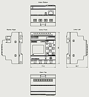 6ED1052-1CC08-0BA2, Siemens LOGO! 24CE, 8DI(4AI)/4DO, 400 Blocks