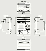 LOGO! 230RCE,logic module, display power supply / I/O: 115 V/230 V/relay, 8 DI/4 DO, memory 400 blocks, modularly expandable, Ethernet, integrated web server, data log, user-defined web pages,