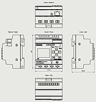 LOGO! 24RCE, logic module,display power supply / I/O: 24 V AC/24 V DC/relay, 8 DI/4 DO, memory 400 blocks
