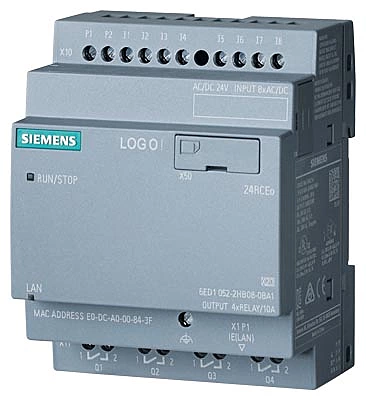 6ED1052-2HB08-0BA2, Siemens LOGO! 24RCEO, 8DI/4DO, 400 Blocks