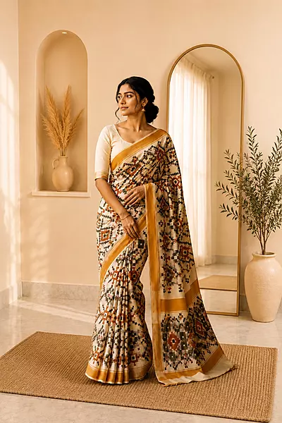 Kerala printing Green floral