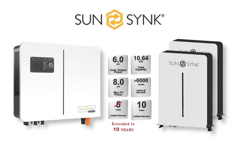 6.0 kW SUNSYNK Hybrid - SUNSYNK Combo, c/w 2 x 5.32 G kWh Lithium Batteries 6.0 kW SUNSYNK Hybrid - SUNSYNK Combo, c/w 2 x 5.32 G kWh Lithium Batteries
