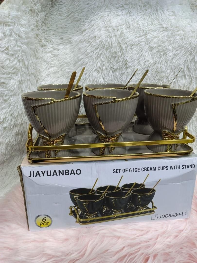 6PIECES ICE CREAmM CUPS WITH STAND