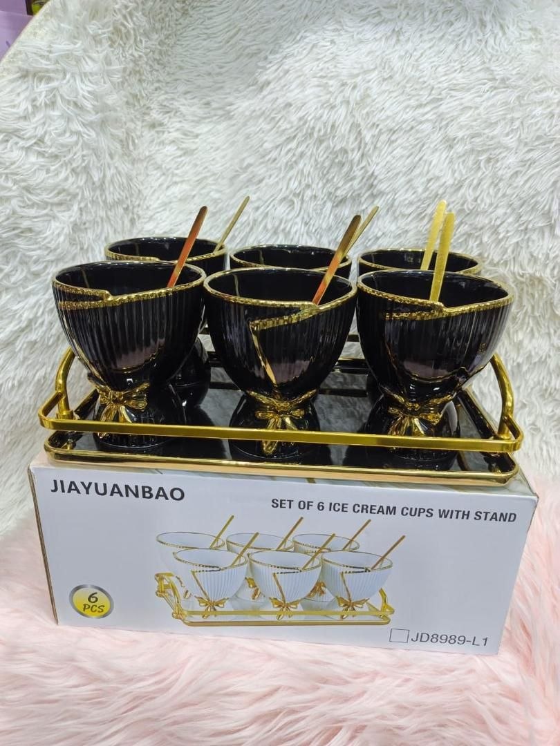 6PIECES ICE CREAmM CUPS WITH STAND