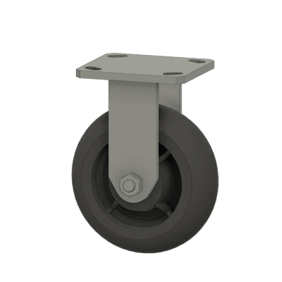 6"Donut Rigid Plate Caster Gray-Non Marking