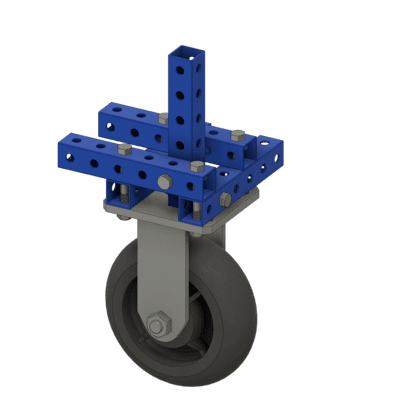 6"Donut Rigid Plate Caster Gray-Non Marking