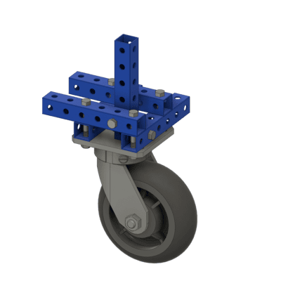 6" Donut Swivel Plate Caster Gray-Non Marking