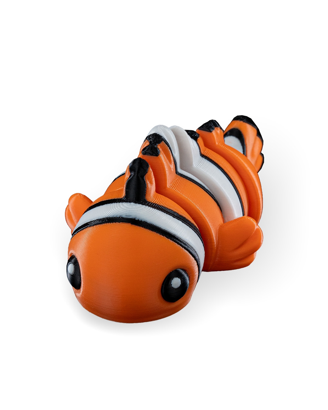 Cute Flexi Clownfish Fridge Magnet - 3D Printed Flexi Keychain with Magnet