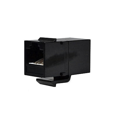 Cat6 Keystone Jack Coupler Black Cat6 Keystone Jack Coupler Black