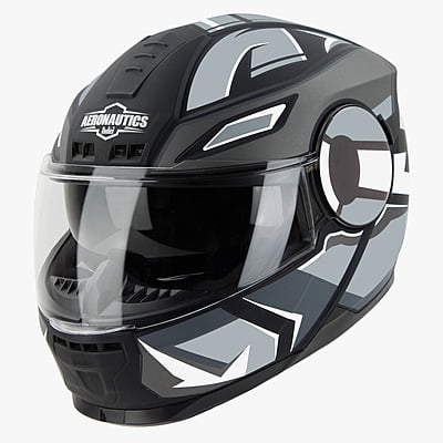 STEELBIRD SBH-40 ISS SPEED GLOSSY BLACK/GREY C/V 600 MM