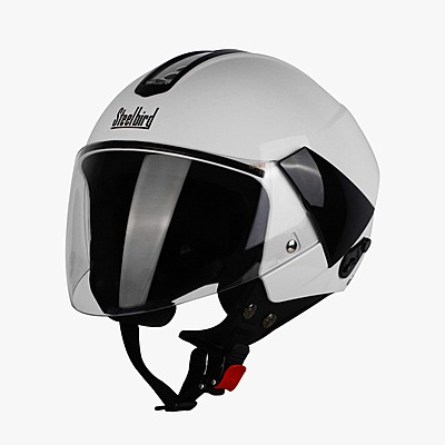 STEELBIRD SBH-5 TRIPLE NINE GLOSSY WHITE C/V 600 MM STEELBIRD SBH-5 TRIPLE NINE GLOSSY WHITE C/V 600 MM