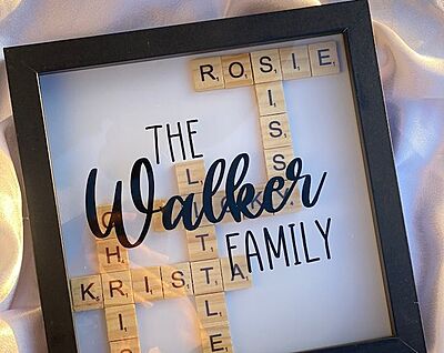 Family Name Scrabble Shadow Box