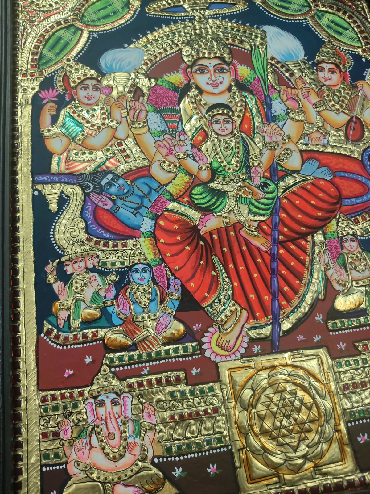 Lalita Devi Tanjore Painting - Grand Portrayal