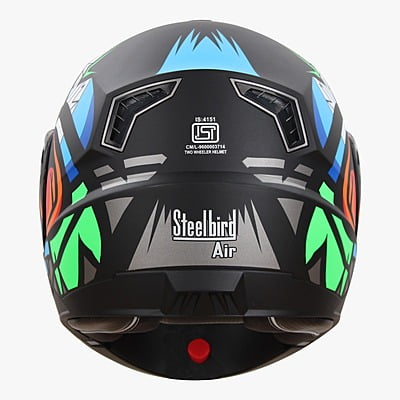 STEELBIRD SBA-7 BIRDIE GLOSSY BLACK/GREEN C/V (M)