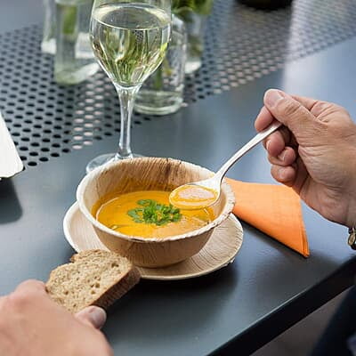 Nature 6" Round Disposable Palm Leaf Bowls - 25 Pack - Small Dinnerware Set - Eco-Friendly, Biodegradable & Compostable - Ideal for Weddings, Parties, Home Use, Events Nature 6" Round Disposable Palm Leaf Bowls - 25 Pack - Small Dinnerware Set - Eco-Friendly, Biodegradable & Compostable - Ideal for Weddings, Parties, Home Use, Events