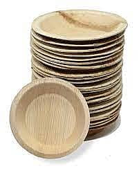 Nature 6 inch, 25-Pack Areca Palm Leaf Round Plates | Disposable Eco-Friendly Biodegradable Like Bamboo Wood Plates | Party, Wedding, Event Plates (15 cm)
