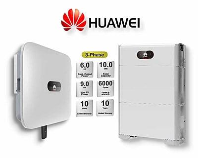 6.0 kW HUAWEI Fusion Solar 3-Phase Combo, c/w 10 kWh Floor Standing Lithium Battery