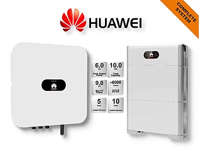 6.0 kW HUAWEI Fusion Solar Combo, c/w 10 kWh Floor Standing Lithium Battery