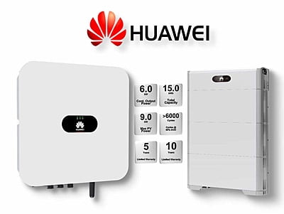 6.0 kW HUAWEI Fusion Solar Combo, c/w 15 kWh Floor Standing Lithium Battery 6.0 kW HUAWEI Fusion Solar Combo, c/w 15 kWh Floor Standing Lithium Battery