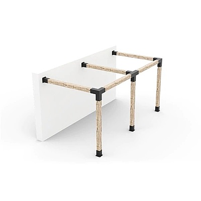 Any Size Double Wall Mount Pergola Kit for 6x6 Wood Posts