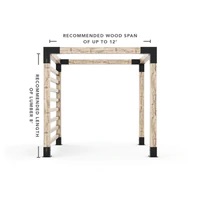 Any Size Pergola Kit with Post Wall for 6x6 Wood Posts