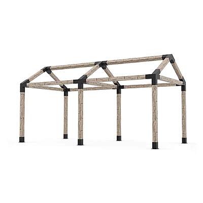 GRID 30 Double Pergola Kit for 6x6 Wood Posts