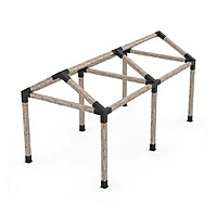 GRID 30 Double Pergola Kit for 6x6 Wood Posts