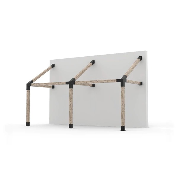 GRID 30 Double Wall Mount Pergola Kit for 6x6 Wood Posts